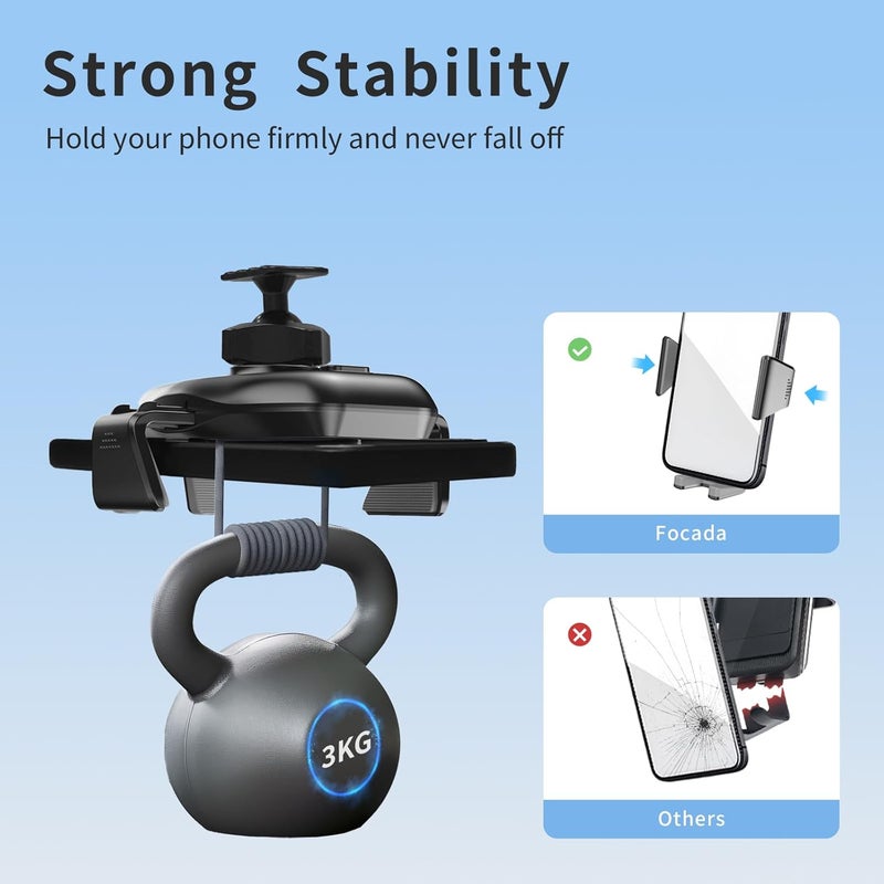 Focada Car Phone Holder for Ford Focus MK3/MK3.5 (2012–2018) ST/RS/SE,Vehicle-Specific Dash Phone Mount,360° Rotating Adjustable Cell Phone Holders with Stable Clip Design,Ford Focus Auto Accessories - Image 4